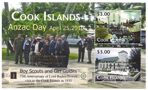 # 1399 Anzac Day - 22nd World Scout Jamboree Souvenir Sheet - Gold Ovpt