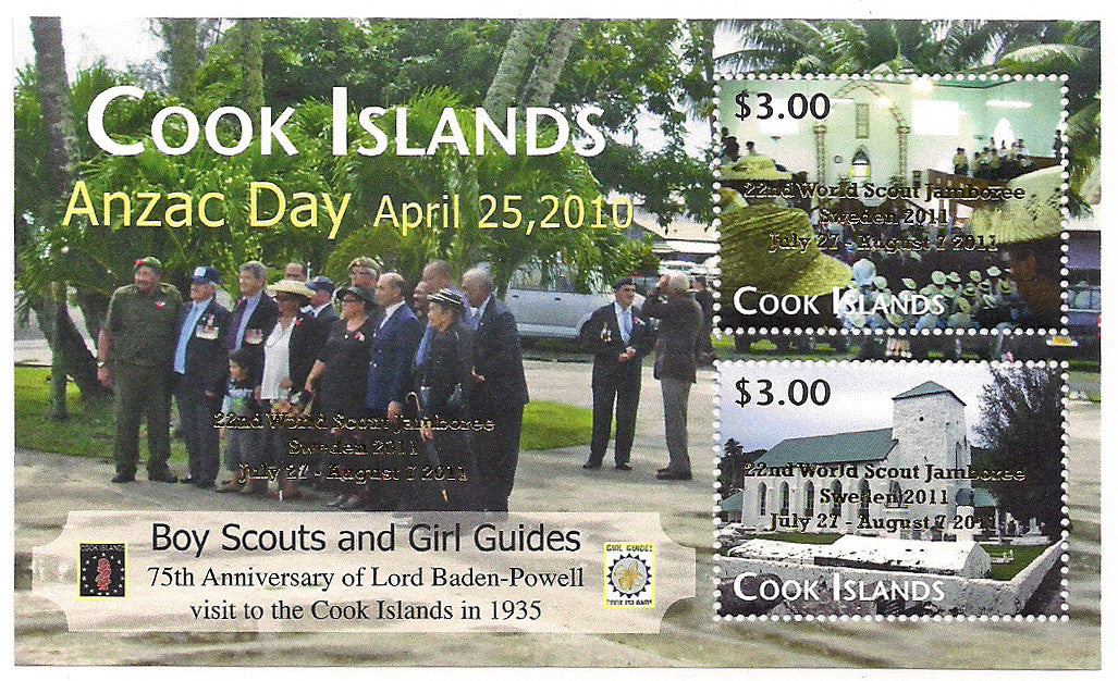 # 1399 Anzac Day - 22nd World Scout Jamboree Souvenir Sheet - Gold Ovpt