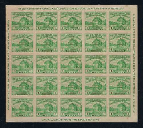 # 730 (1933) APS Souvenir Sheet - NGAI