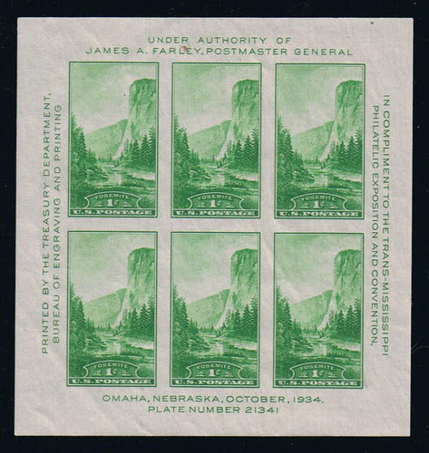 # 751 (1934) Trans-Miss Expo - SS, MNH