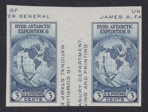 # 768a (1935) Byrd Antarctic - S/S, H pr / V gutter, NGAI