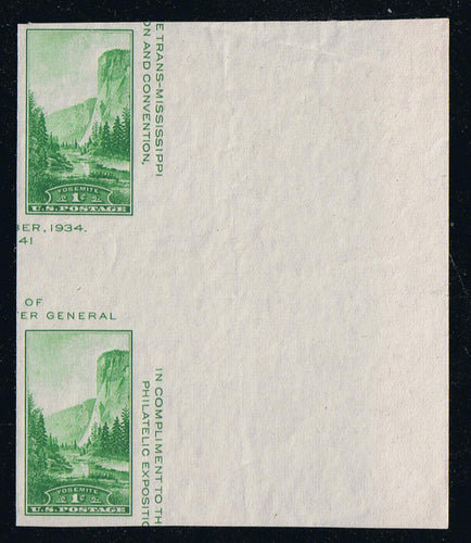 # 769 (1935) National Parks S/S, Farley Special Printing - Rt Mgn, H Gutter, NGAI [1]