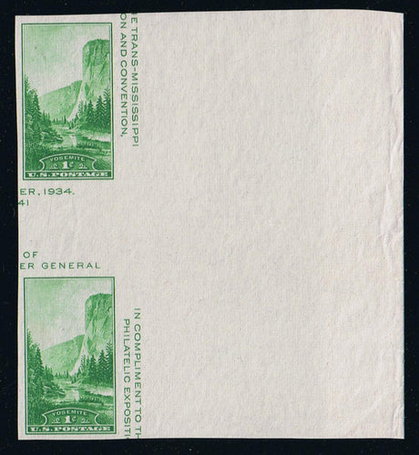 # 769a (1935) National Parks S/S, Farley Special Printing - Rt Mgn, H Gutter, NGAI [2]