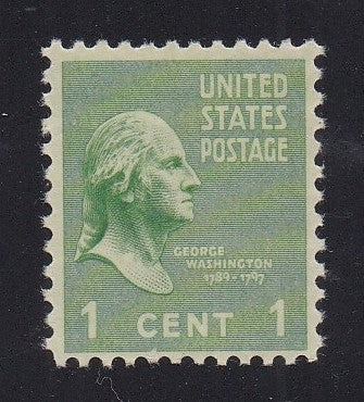 # 804 (1938) Washington, green - Sgl, MNH