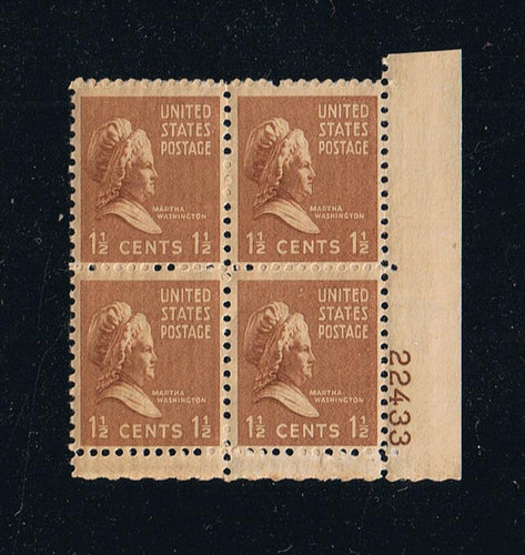 # 805 (1938) Martha Washington - PB, LR #22433, MNH