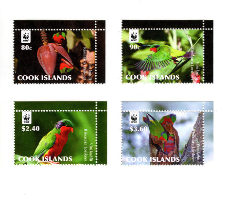 # 1351-54 WWF Lorikeet Birds Issue Singles