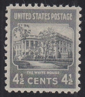 # 809 (1938) White House, gray - Sgl, MNH