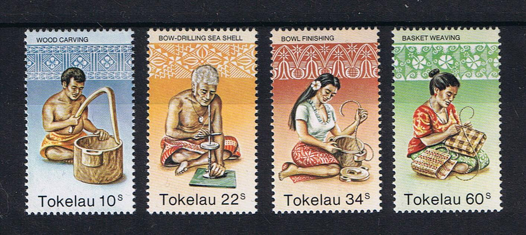 Tokelau # 81-84 (1982) Crafts - Sgls, Set/4, MNH