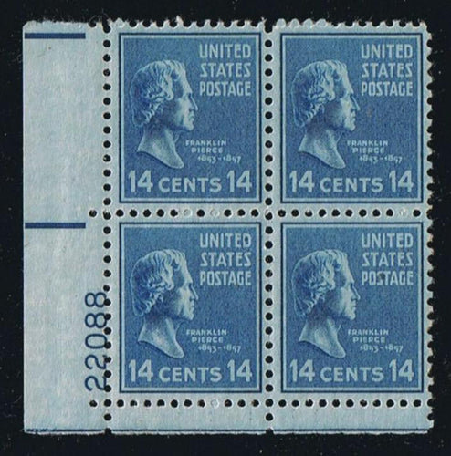# 819 (1938) Pierce, blue - PB, LL #22088, MNH
