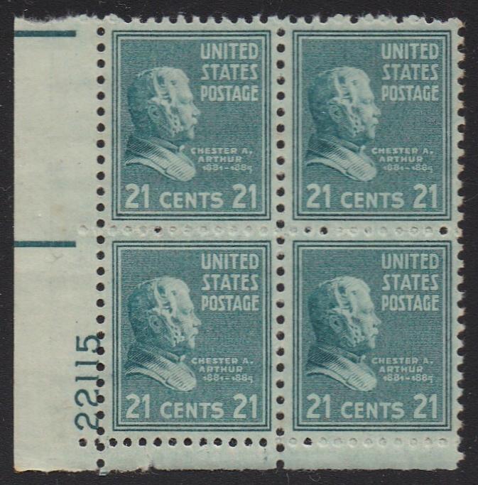 # 826 (1938) Arthur, dull blue - PB, LL #22115, MNH [1]