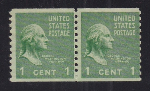 # 839 (1939) Washington - Coil pr, H, FVF MNH