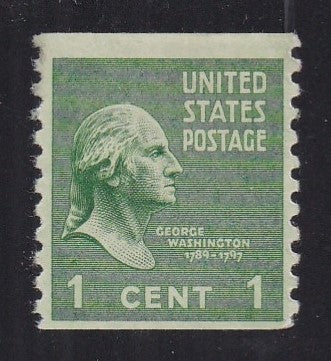 # 839 (1939) Washington - Coil sgl, H, MH