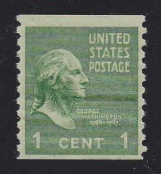 # 839 (1939) Washington - Coil sgl, H, MNH
