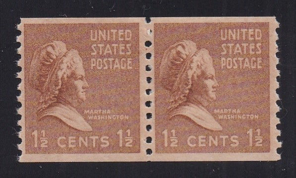 # 840 (1939) Martha - Coil pr, H, MNH