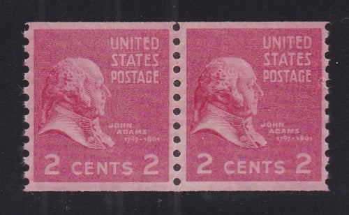 # 841 (1939) J Adams - Coil pr, H, MNH