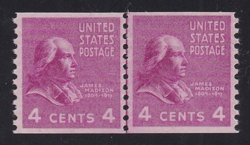 # 843 (1939) Madison - Coil LP, H, MNH