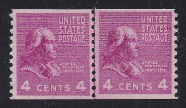 # 843 (1939) Madison - Coil LP, H, MNH
