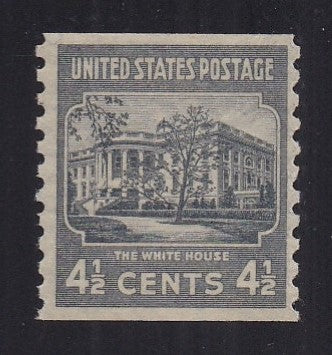 # 844 (1939) White House - Coil sgl, H, FVF MNH