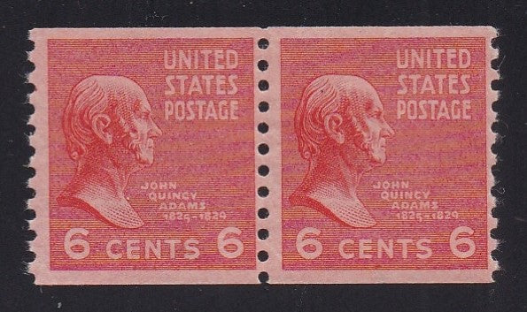 # 846 (1939) Monroe - Coil pr, H, MNH