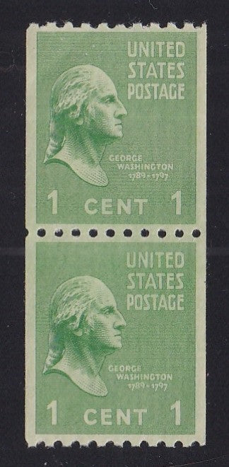 # 848 (1939) Washington - Coil pr, V, MNH
