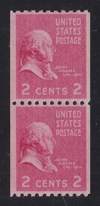 # 850 (1939) Adams - Coil pr, V, MNH