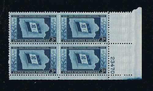 # 942 (1946) Iowa Statehood - PB, LR #23470, MNH