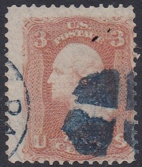 # 94 (1867) Washington, Grilled - Sgl, Used, VG