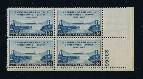 # 961 (1948) US - Canada Friendship - PB, LR #23860, MNH