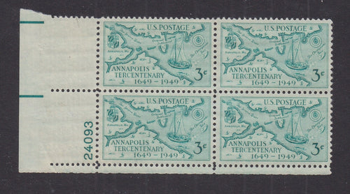 # 984 (1949) Annapolis Tercentenary - PB, LL #24093, MNH