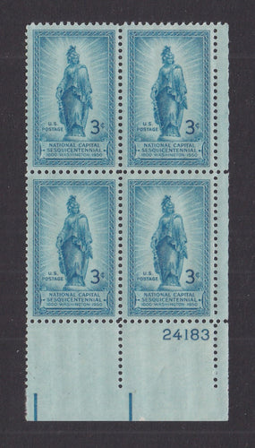 # 989 (1950) Statue of Freedom - PB, LR #24183, MNH