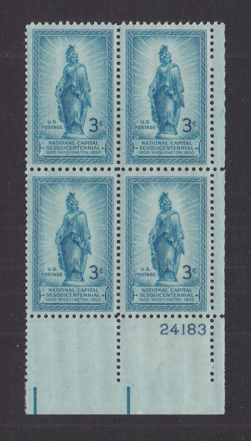 # 989 (1950) Statue of Freedom - PB, LR #24183, MNH