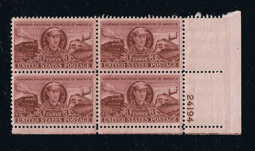 # 993 (1950) Railroad Engineers - PB, LR #24194, XF MNH