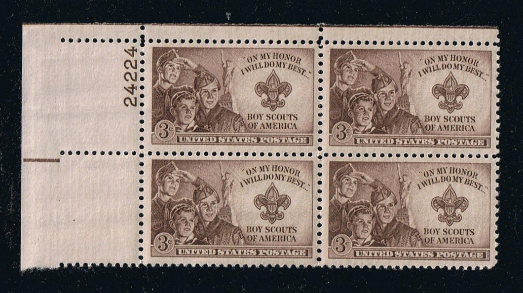 # 995 (1950) Boy Scouts - PB, UL #24224, MNH