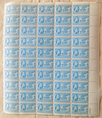 # 996 (1950) Indiana Territory - Pane, MNH