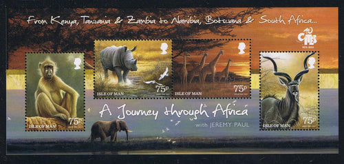 Isle of Man #1602 (2013) African Animals - S/S, MNH