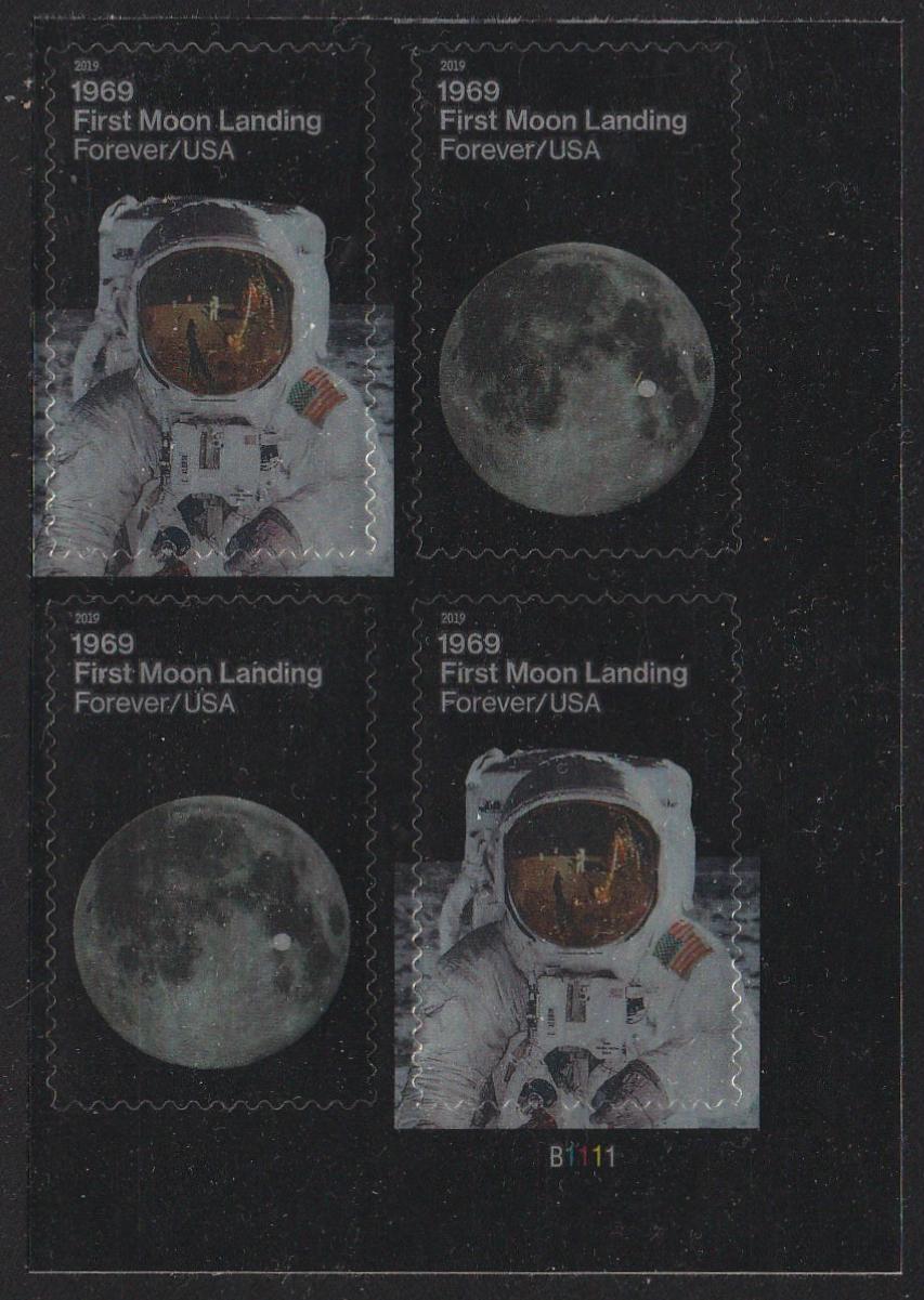 # 5399-5400 (2019) Apollo 11 Moon Landing - PB, LR #B1111, MNH