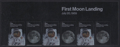 # 5399-5400 (2019) Apollo 11 Moon Landing - BK/6, Top Mgn, MNH