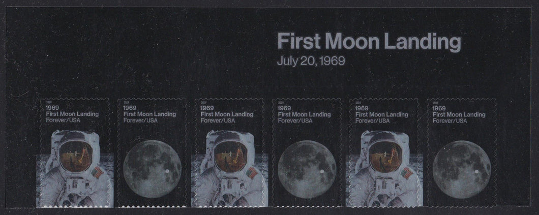 # 5399-5400 (2019) Apollo 11 Moon Landing - BK/6, Top Mgn, MNH