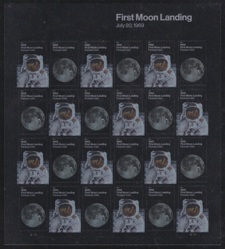 # 5399-5400 (2019) Apollo 11 Moon Landing - Pane, MNH