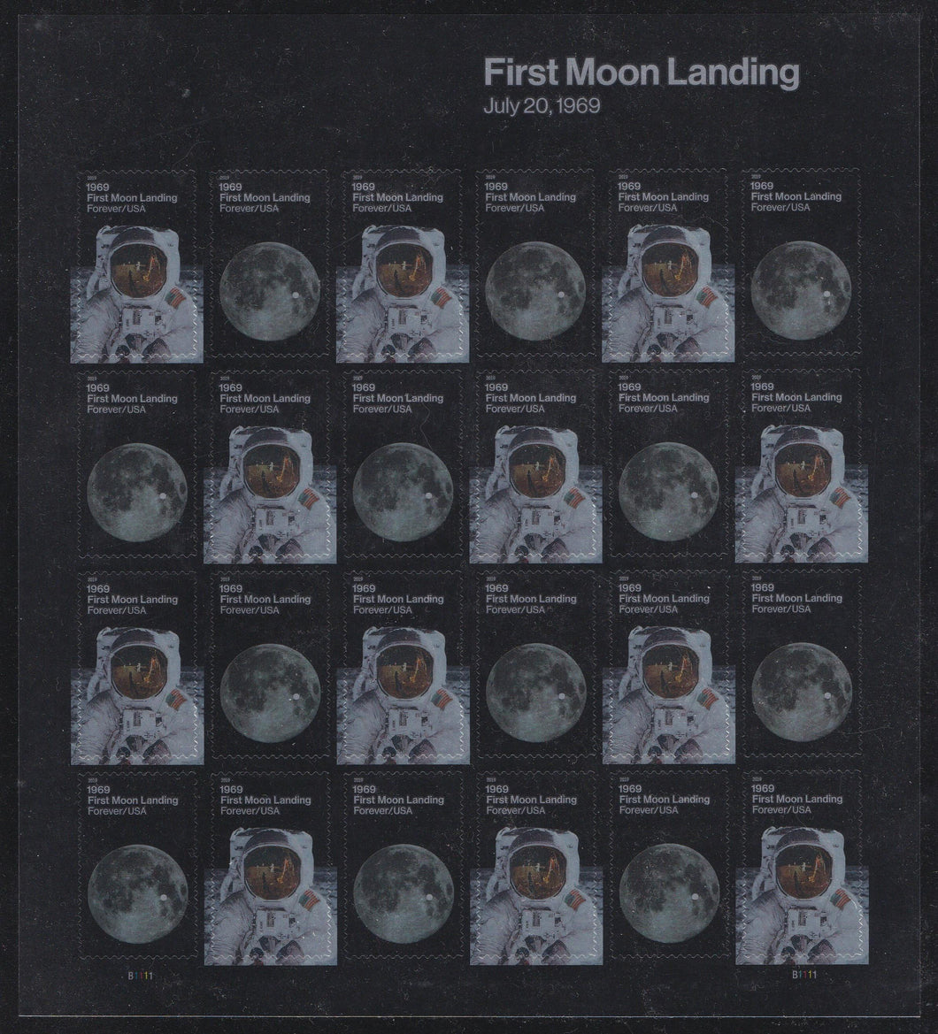 # 5399-5400 (2019) Apollo 11 Moon Landing - Pane, MNH