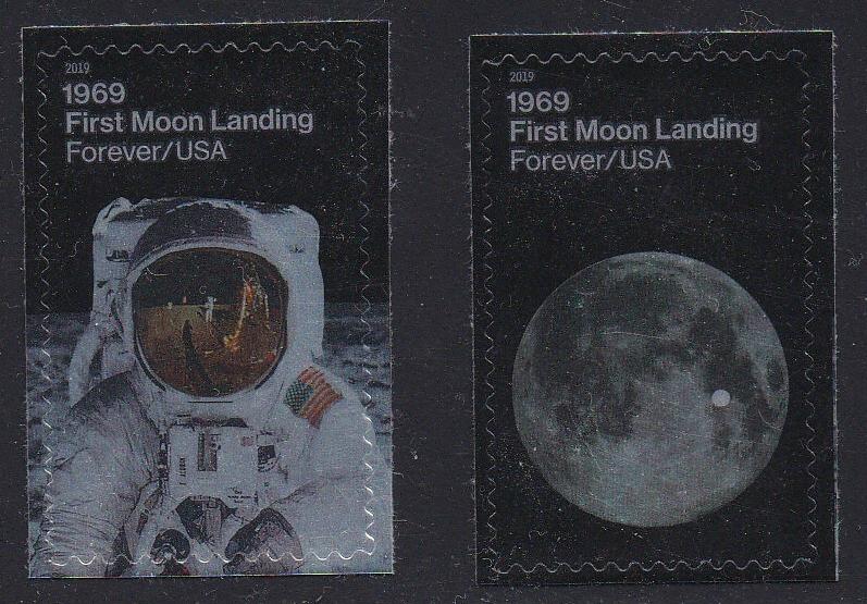 # 5399-5400 (2019) Apollo 11 Moon Landing - Sgls, Set/2, MNH