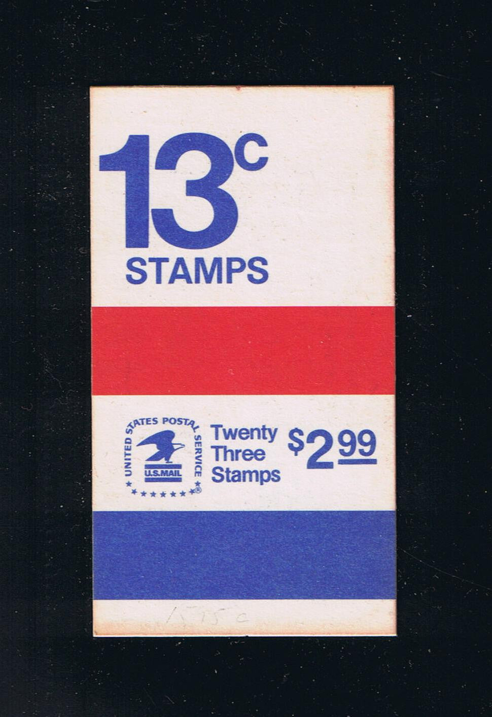 BK128 (1975) Liberty Bell, DG, OA Tag - BKLT, Type Xa, Red/Blue Cover, 50c/$10 BC, MNH