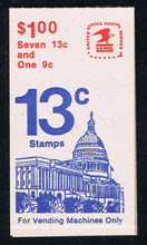 BK131 Flag over the Capitol - BKLT, Solid Print, LMR over 9c (2 Dots)