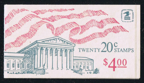 BK140A (1983) Flag & Supreme Court - BKLT, #2, Dull Cardstock, Scoring, MNH