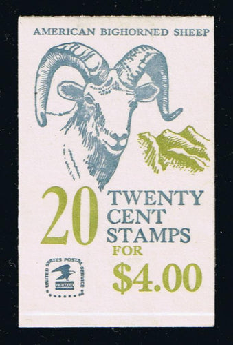 BK142 (1982) Bighorn Sheep - BKLT, #4, Olive Green, Three Dots, MNH