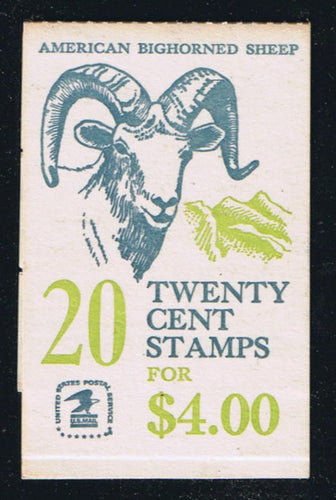 BK142 (1982) Bighorn Sheep - BKLT, #14, Yellow Green, No Dot, MNH