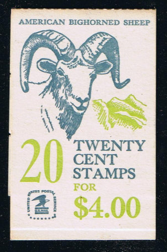 BK142 (1982) Bighorn Sheep - BKLT, #10, Yellow Green, No Dot, MNH