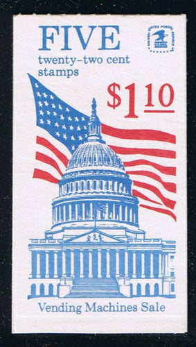 BK144 (1985) Flag Issue - BKLT, Blue Cover, #3, Scored, (5.25), MNH