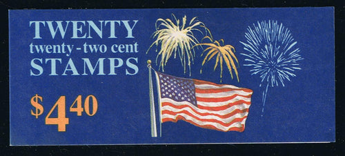 BK156 (1987) Flag with Fireworks - BKLT, UL #2222, MNH