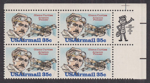 # C100 (1980) Curtiss - Mr. Zip, BK/4, UR, MNH